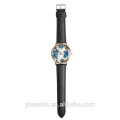 relógio de couro de quartzo movimento do japão com design personalizado de luxo